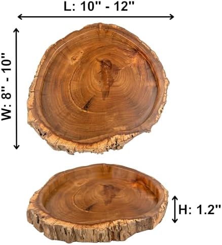Irregular Shape Wood Trays, Natural Wooden Tray for Décor, Rustic