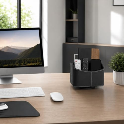Remote Control Holder, Spinning Desk Organizer, Nightstand Bedside