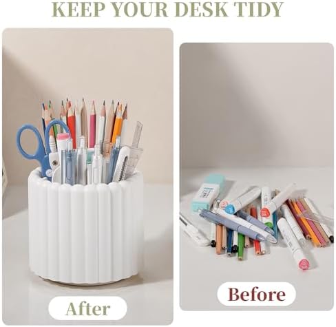 Anyoifax Rotating Pen Holder for Desk Removable Pencil Cup, Small