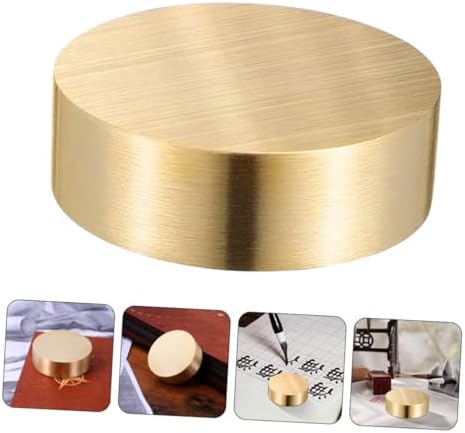 Lurrose 2PCS Brass Paperweights for Desk Home Decor Elegant