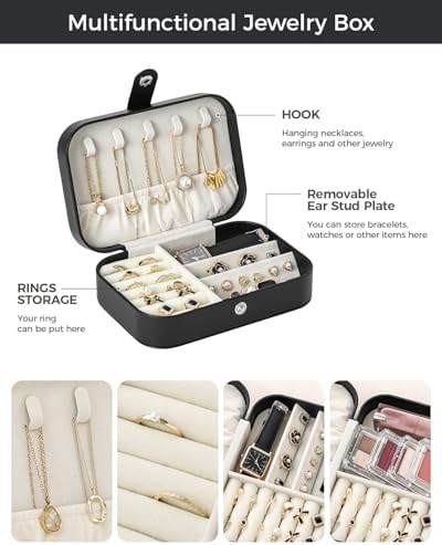 CASEGRACE Jewelry Box For Women Portable Travel Jewelry Case for