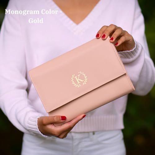 Personalized Initial Travel Jewelry Case - Monogram Custom Gifts For