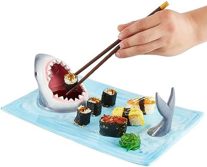 Shark Plates, Shark Sushi Plate, Handmade Ceramic Taco Holder