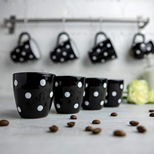 City to Cottage Ceramic Espresso Cups of 4, Small Expresso Shots Cups