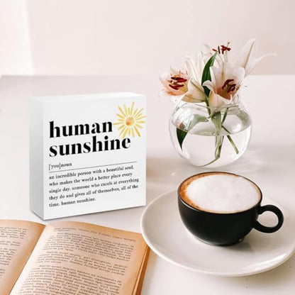 Sunshine Gifts for Women, Inspirational Gifts Human Sunshine Wood Box