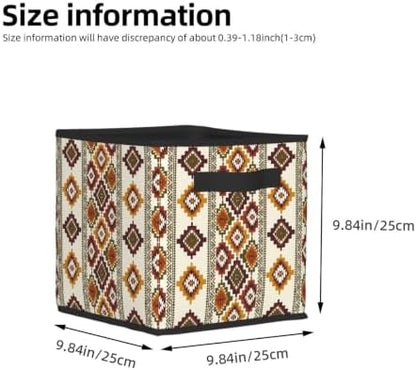 Fabric Storage Bins Closet Storage Bins - Boho Farmhouse Western