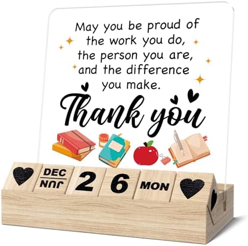 Teacher Appreciation Gifts Desk Calendar, Thank You Gifts for Women