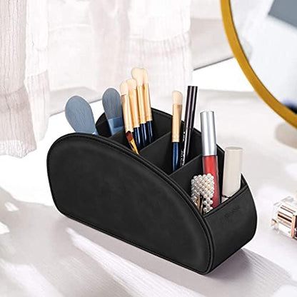 KENOBEE Remote Control Holder with 5 Compartments, Black