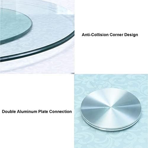 24 Inch Glass Lazy Susan, Round Dining Room Turntable