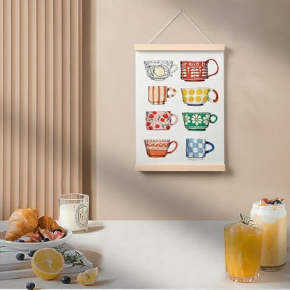 Cz tulip Colorful Ceramic Cups Wall Art Decor,Vintage Coffee Cup
