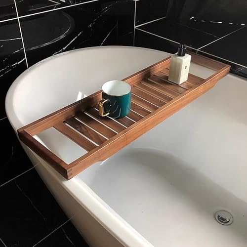 Wood Bathtub Tray Caddy,Walnut Bath for Tub,Large Table Tray,Bath
