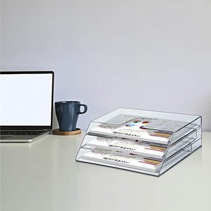 Acrimet Horizontal Triple File Folder Organizer Sorter, Letter Size