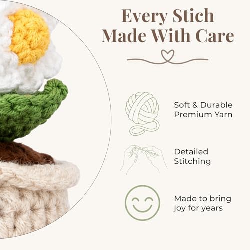 Thank You Gifts for Women, Crochet Daisy Appreciation Gift, Handmade