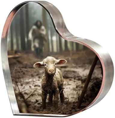 Christian Jesus and Lamb Decor,Spiritual Thank you Christian Gifts for