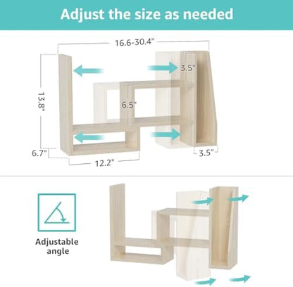 Desktop File Organizer Desk Organizer Shelf - Wooden Office