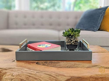 Decorative Coffee Table Tray - Ottoman Tray - Breakfast, Drinks