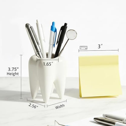 ComSaf Tooth Pen Holder, Ceramic Pencil Cup Gift for Dental Office