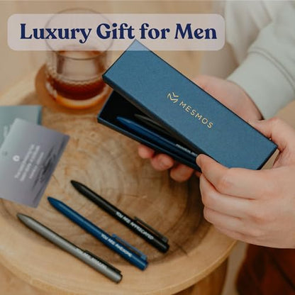 MESMOS 3pk Luxury Metal Ballpoint Pens, German-Made Ink, Teacher
