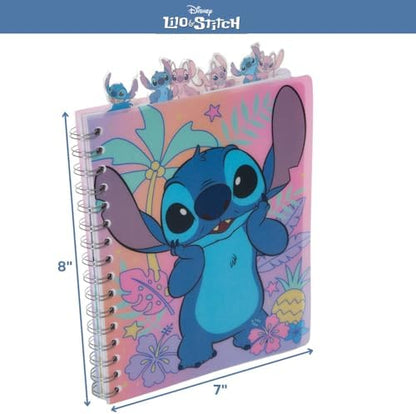 Disney Lilo & Stitch Tab Journal Spiral Bound Notebook with Cute
