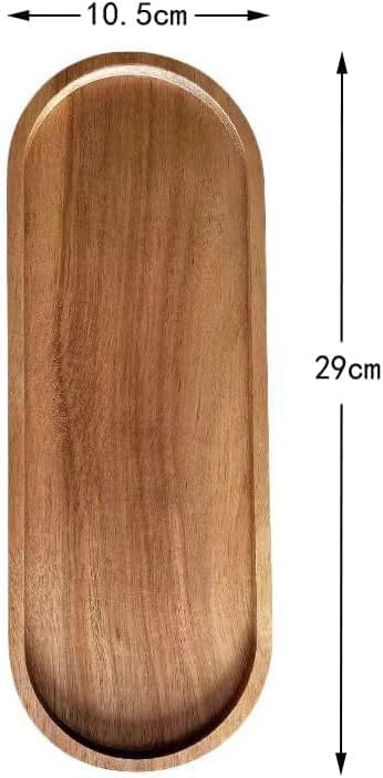 Linwnil 4Pack Wood Serving Trays 11.5x4 Inch Charcuterie Boards Oval