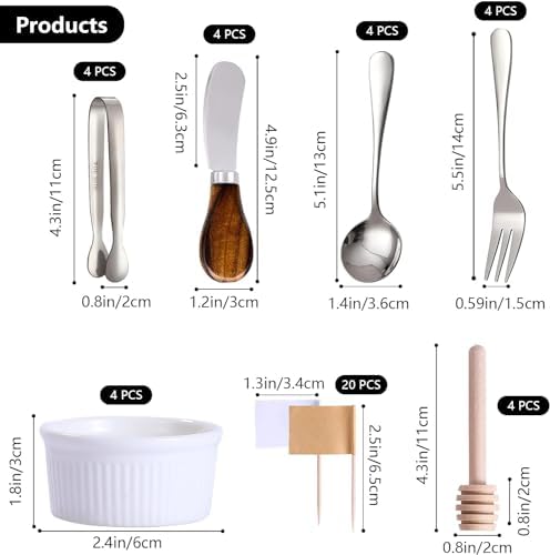 Charcuterie Accessories(25 Psc), Cheese Spreaders For Charcuterie