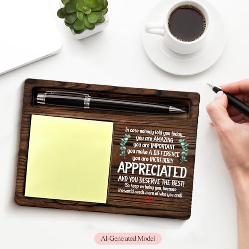 Motivational Sticky Note Holder Thank You Appreciation Gifts for Women