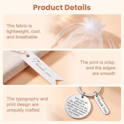 150 Pcs Employee Appreciation Gifts Bulk, Thank You Keychains with