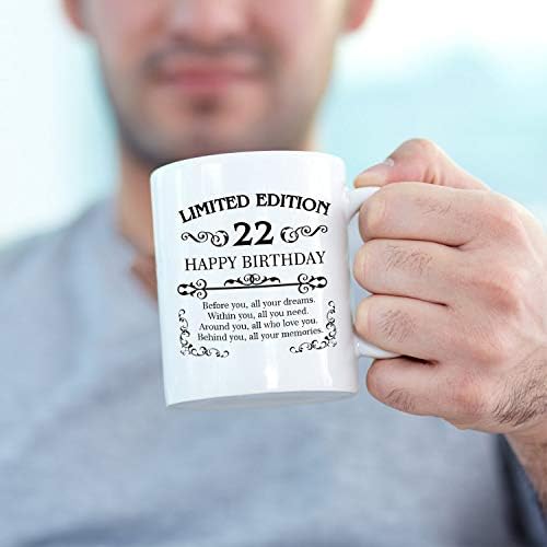 aiyaya 22nd Birthday Gifts for Women Men - 11 oz Coffee Mug - 22 Year