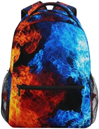 SUABO Ice Fire Backpack Skull Bookbag Schoolbag for Boys Girls
