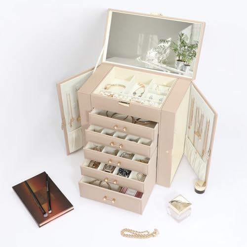 Large Jewelry Holder Organizer, 6 Layer Jewelry Box for Women Jewelry