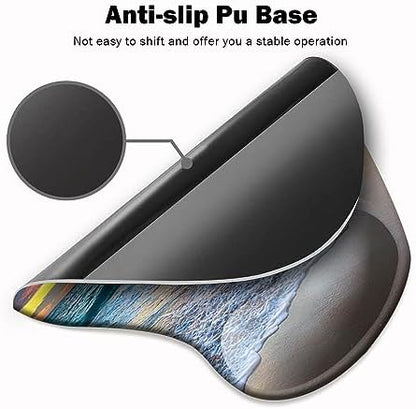 DOOKE Ergonomic Mouse Pad with Wrist Support and Coaster,Mouse Pads