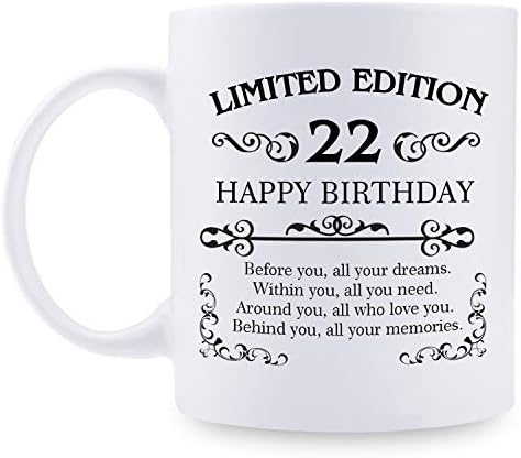 aiyaya 22nd Birthday Gifts for Women Men - 11 oz Coffee Mug - 22 Year