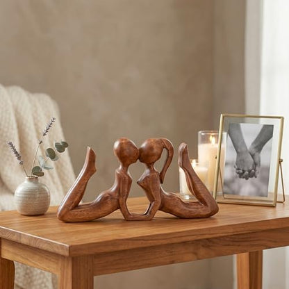 G6 Collection Wooden Handmade Abstract Statue First Kiss Sculpture