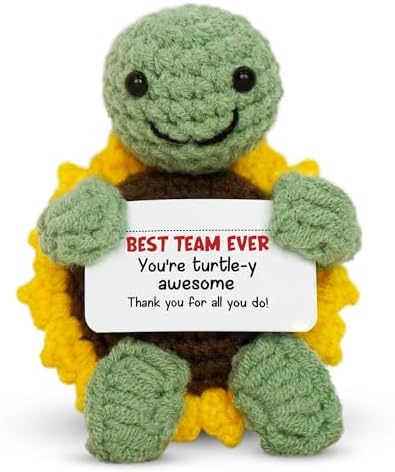 OASSIE Appreciation Gifts for Employee - Positive Turtle Crochet