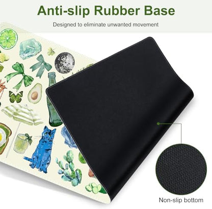 Mouse Pad, 4 in1 Large Desk Mat, Desk Pad Matt for Desktop, Anti-Slip