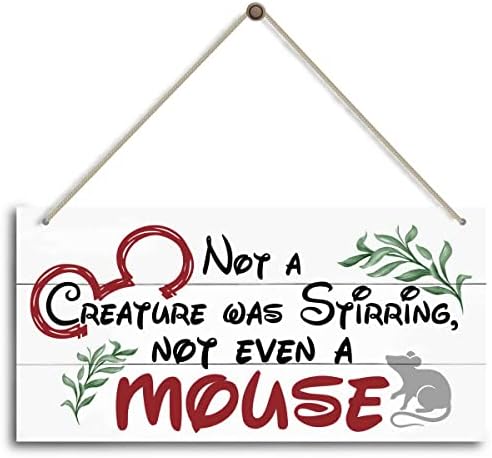Christmas Door Sign Decor, Not a Creature was Stirring, not Even a
