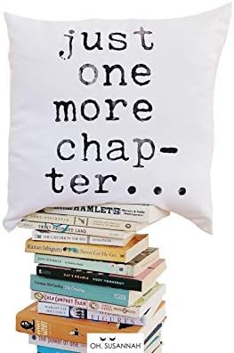Oh, Susannah Just One More Chapter Pillow Cover - Library Book Lovers