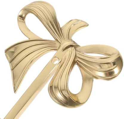 Brass Bow Wall Hook Decorative Vintage Coat Hanger for Towels and