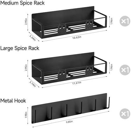 Magnetic Spice Rack for Refrigerator,Space Saving Kitchen Organizer