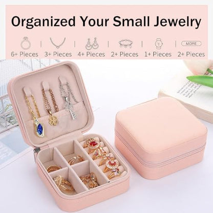 Ships Next Day, Custom Travel Jewelry Box with Name Birth Flower