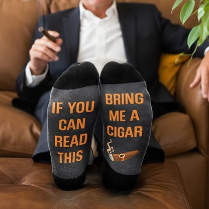 Cigar Gifts For Men - Cigar Socks, Smoker Accessories, Funny Gift