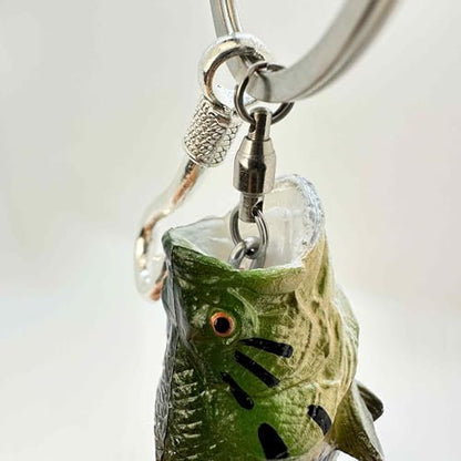 Bass Fishing Keychain Gifts, Bass Fish Key Chain for Men, Cool Fishing