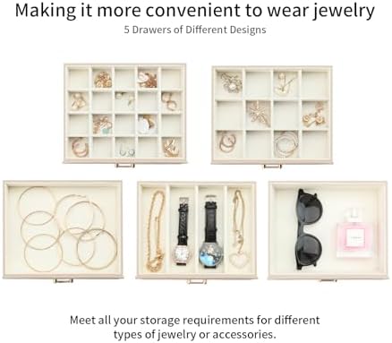Large Jewelry Holder Organizer, 6 Layer Jewelry Box for Women Jewelry