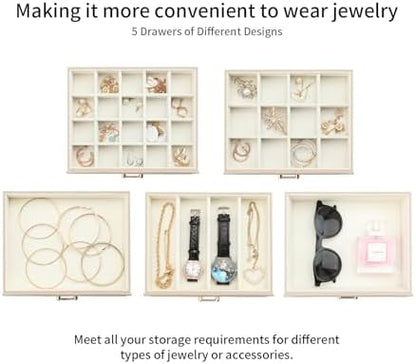 Large Jewelry Holder Organizer, 6 Layer Jewelry Box for Women Jewelry