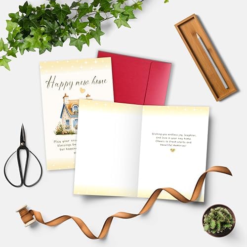 New Home Card, Housewarming Greeting for Women Men, Happy New Home