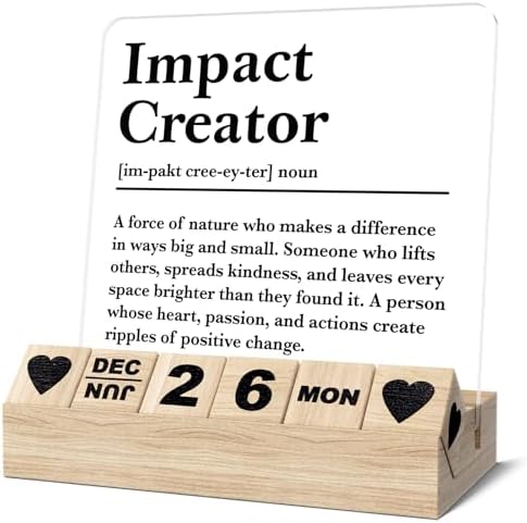 Impact Creator Sign Appreciation Gifts for Women Men Manager Boss