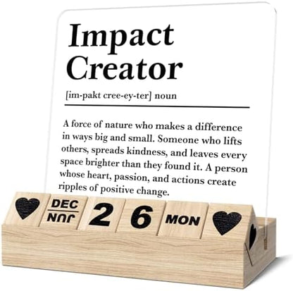 Impact Creator Sign Appreciation Gifts for Women Men Manager Boss