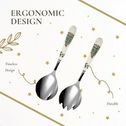 Spode – Christmas Tree – Christmas Tree Salad Servers - Set of 2