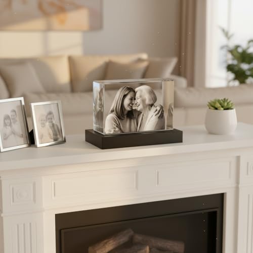Crystal Photo Personalized Landscape, Engraved Picture Gift
