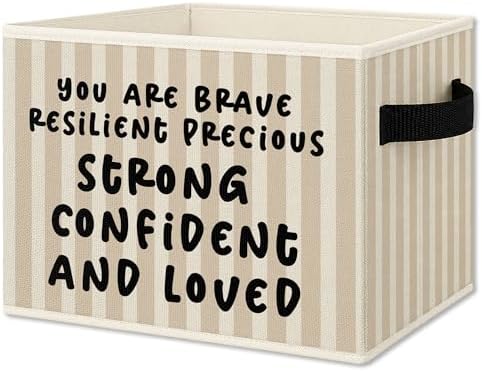 Inspirational Kids Nursery Foldable Storage Bins Box with Handles